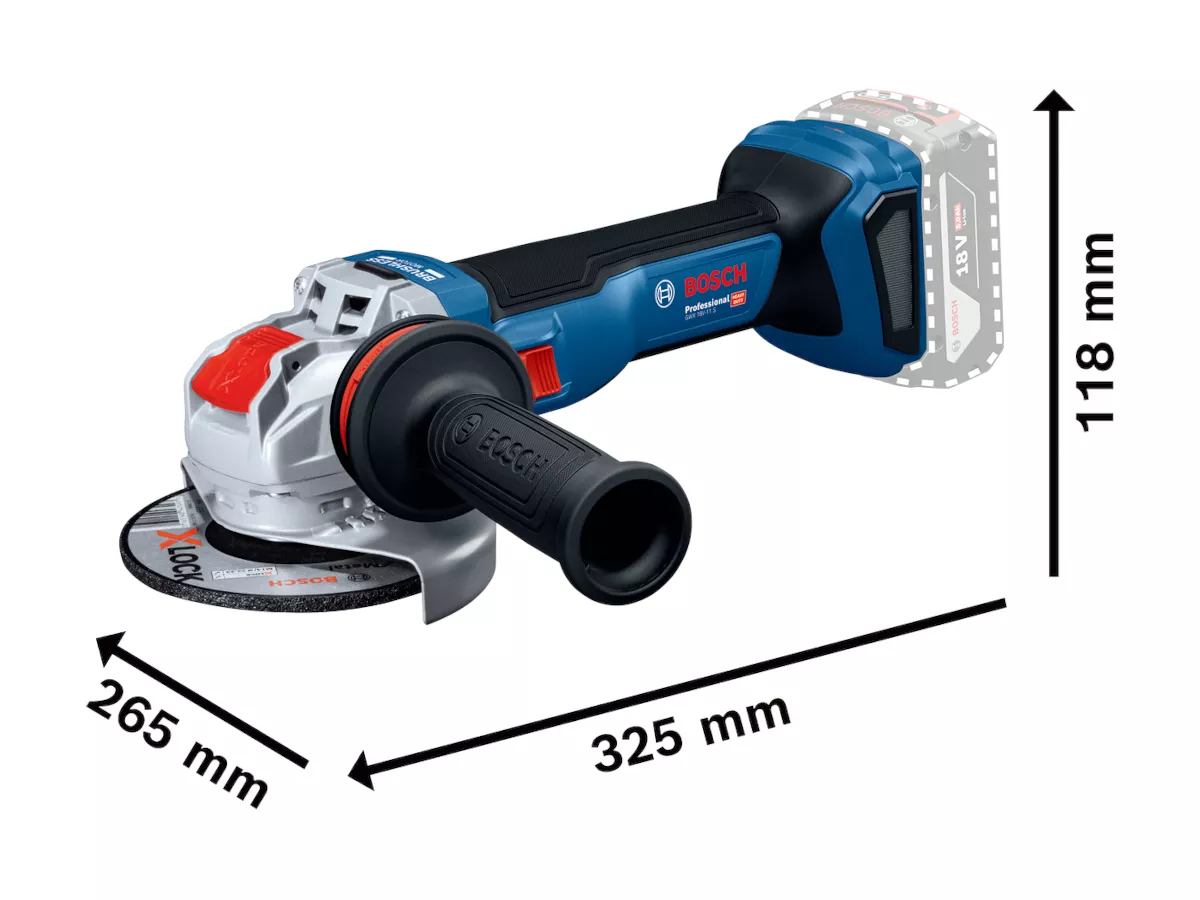 Meuleuse angulaire sans fil GWX 18V-11 S Bosch version solo